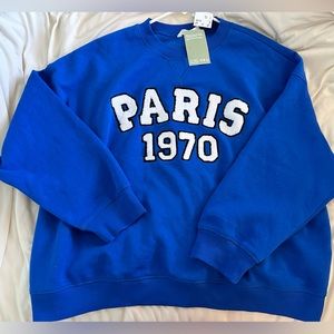 Royal blue paris crewneck